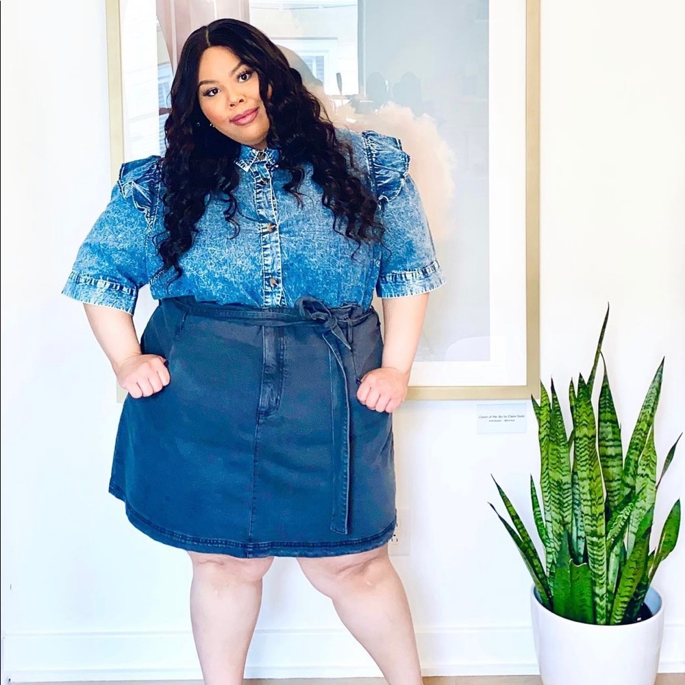 Who What Wear Lightweight Denim Shirt